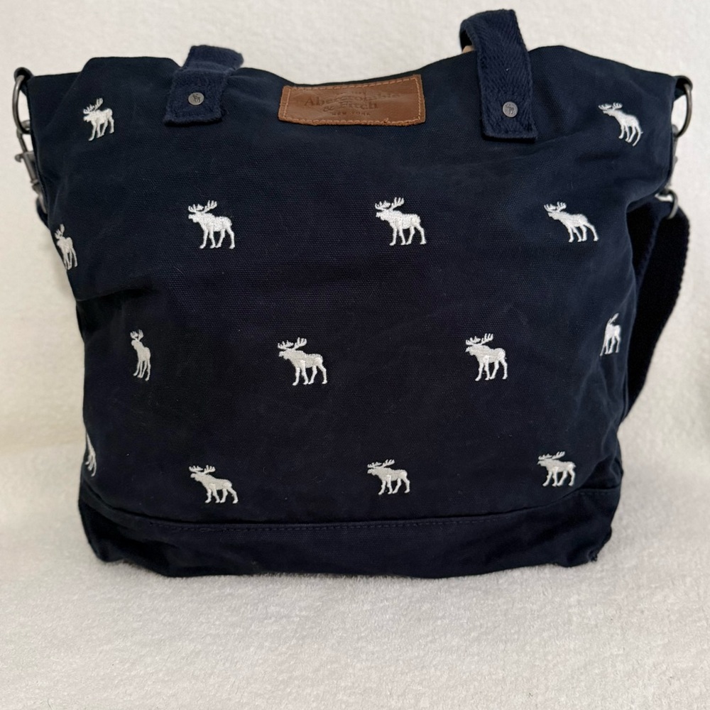 Abercrombie & Fitch Tote Bag White Moose Pattern